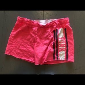 Pink gym shorts
